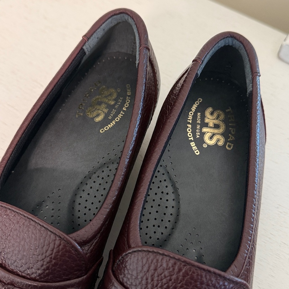 SAS Women’s Burgundy (Antique Wine) Leather Loafers / Size 7.5N / Brand NWOT - Picture 3 of 8